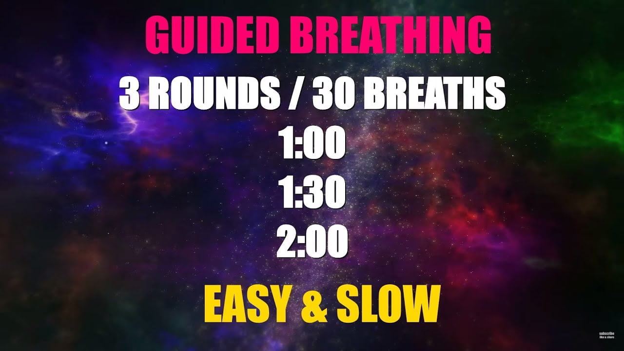 Easy and Slow [Wim Hof] Breathing Technique – 3 rounds w/ 30 breaths ...